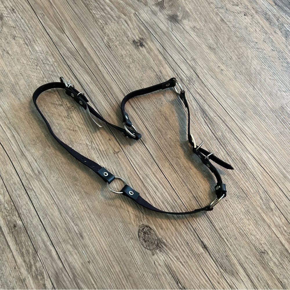Vegan Leather and Metal Grunge Belt Size Small